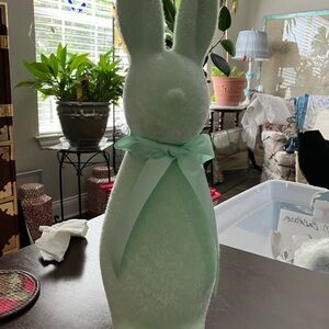 Mint Green Bunny Plush with Bow